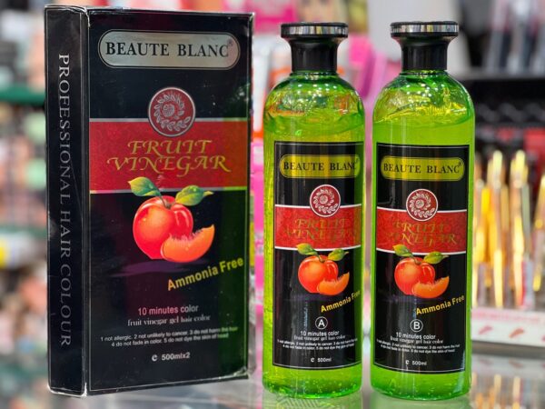 Beaute Blanc Fruit Vinegar Gel Hair Color Dye, Natural Black Color Dye for Men and Women Both -1000 ml