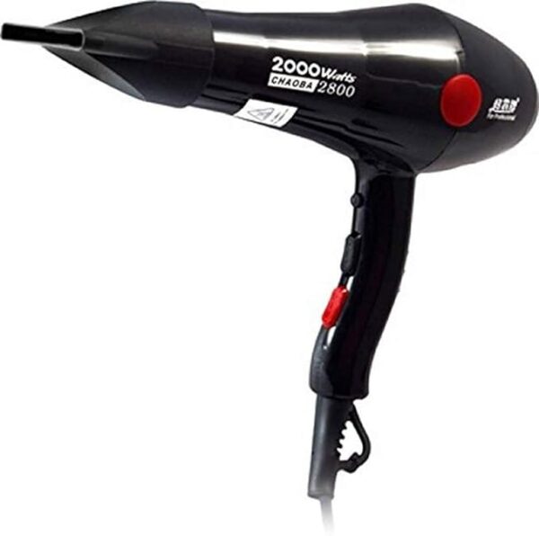 CHAOBA 2000 Watts Professional Hair Dryer (Black- Model 2800) - Image 2