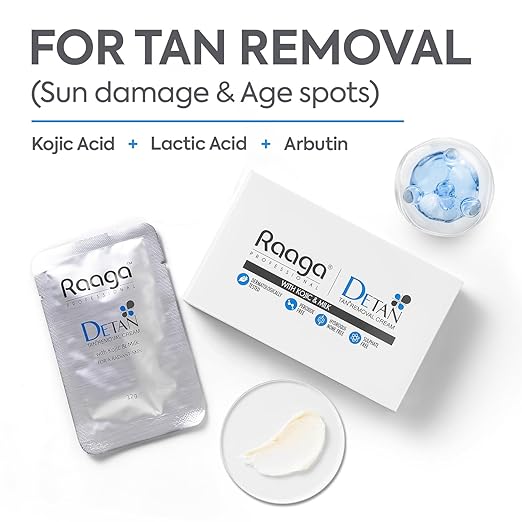 Raaga Professional DeTan Tan Removal Cream | Kojic & Milk | Reduces Tan, Dark Spots & Dullness | Dermatologically Tested, Peroxide & Sulphate Free - 72 g - Image 6