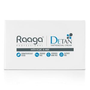 Raaga Professional DeTan Tan Removal Cream | Kojic & Milk | Reduces Tan, Dark Spots & Dullness | Dermatologically Tested, Peroxide & Sulphate Free - 72 g